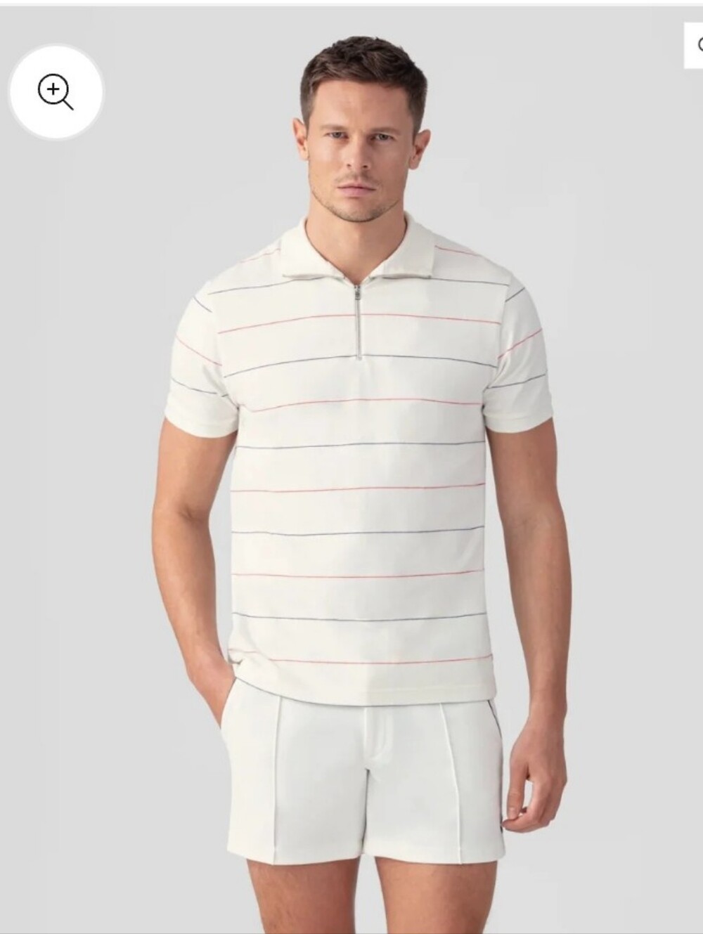 Ron Dorff Cotton Pique Polo Shirt With Vintage Stripes